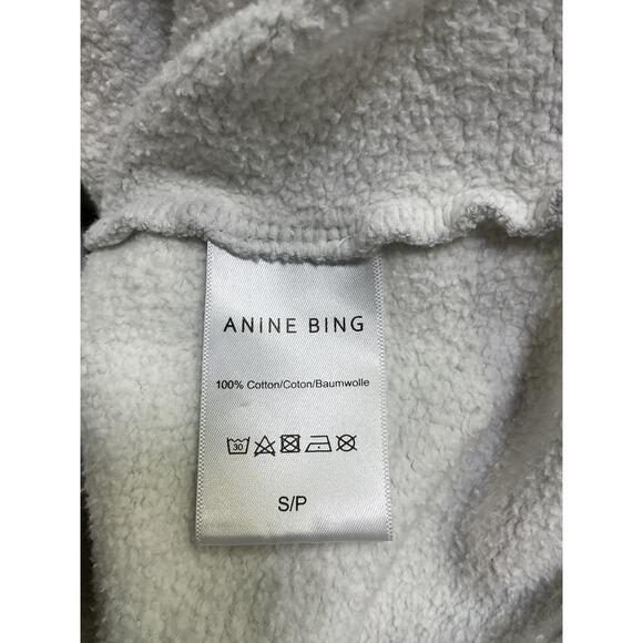 Anine Bing 'Harvey' Grey Cotton Sweatshirt Size S - Picture 4 of 4